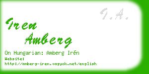 iren amberg business card